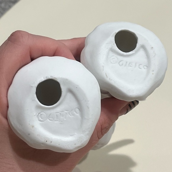 Kissing Cherub Bisque White Porcelain Angel Cherubs 2 Figurines Gift Co. - Picture 7 of 8